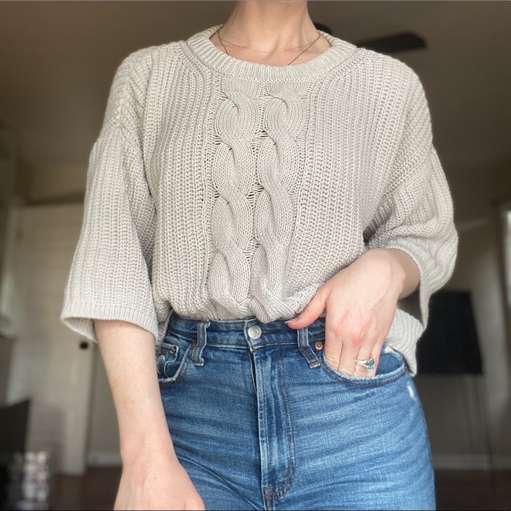 Knit H&M Short Sleeved Top